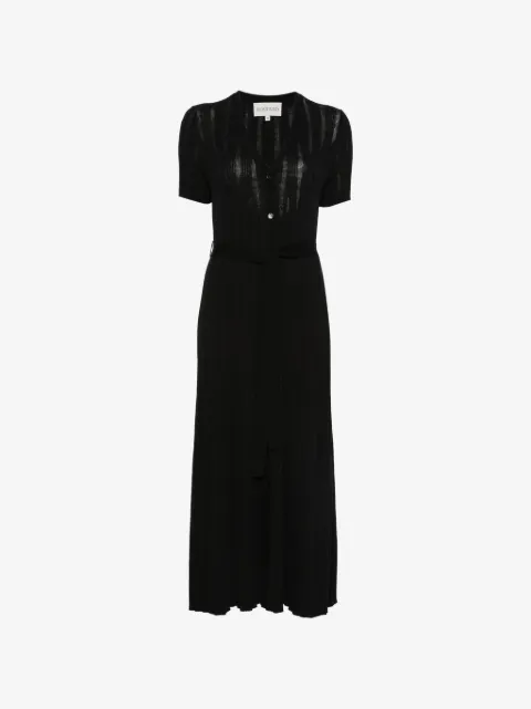BOMPARD robe mi-longue nervurée à col v