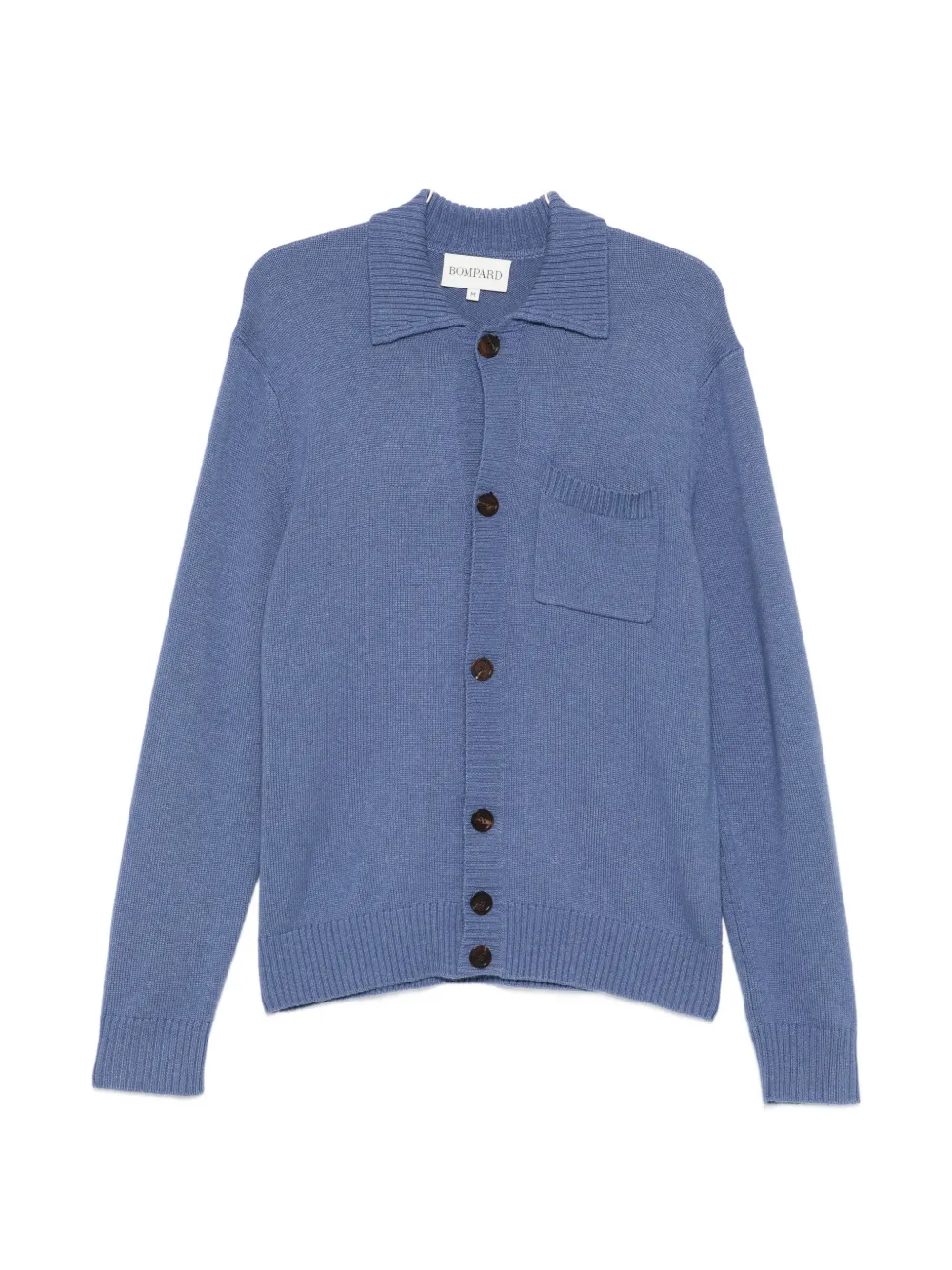 BOMPARD ribbed button-fastening cardigan - Blau