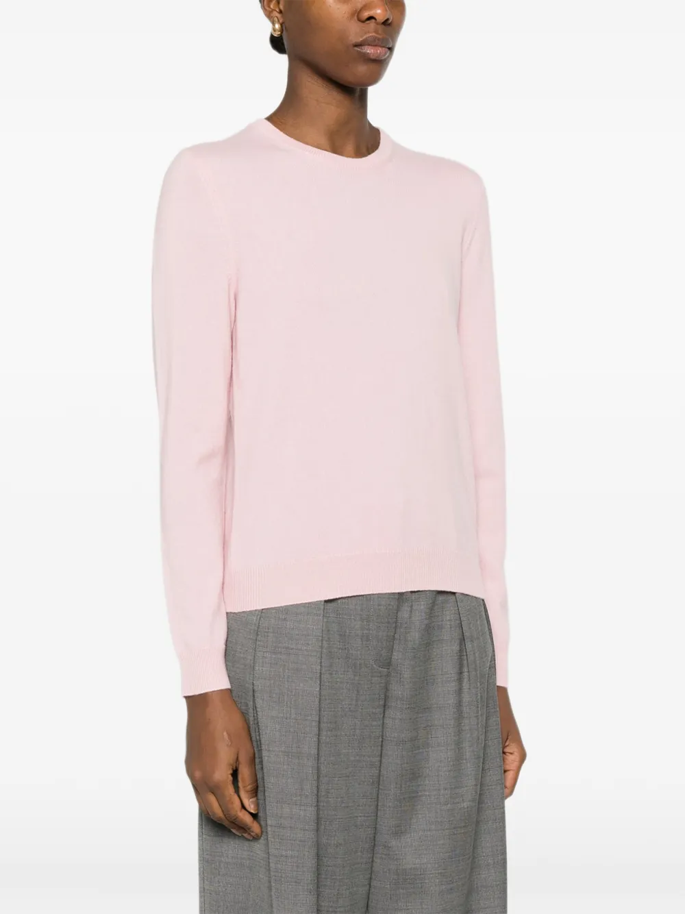  Bompard Classic Round Neck Sweater - Pink 