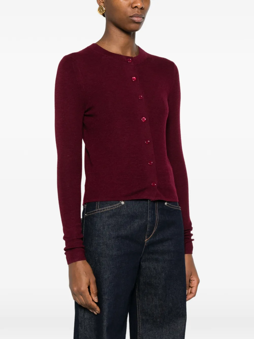  Bompard Buttoned Cardigan - Red 