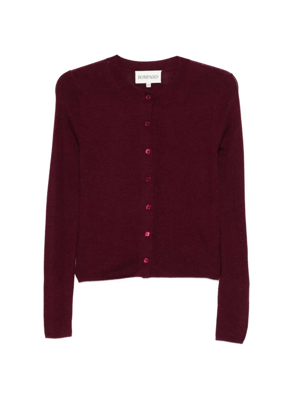 Bompard Buttoned Cardigan In Burgundy