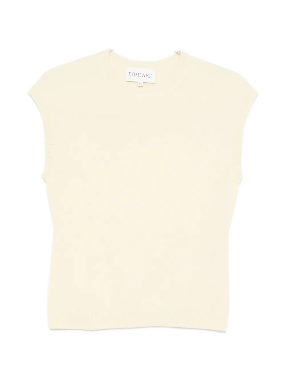 Bompard Ribbed Short-sleeved Sweater In Yellow