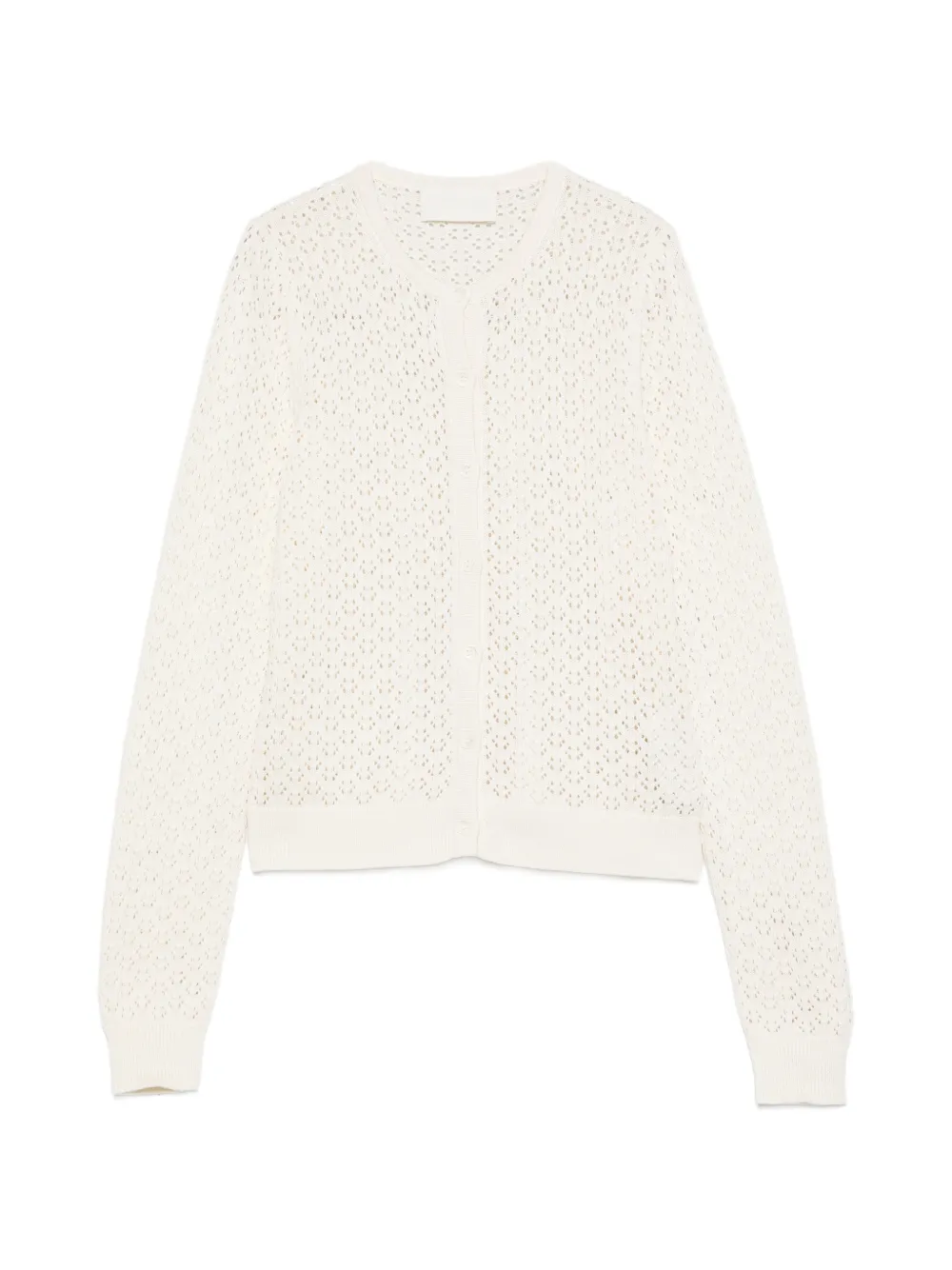 BOMPARD pointelle button cardigan - Nude
