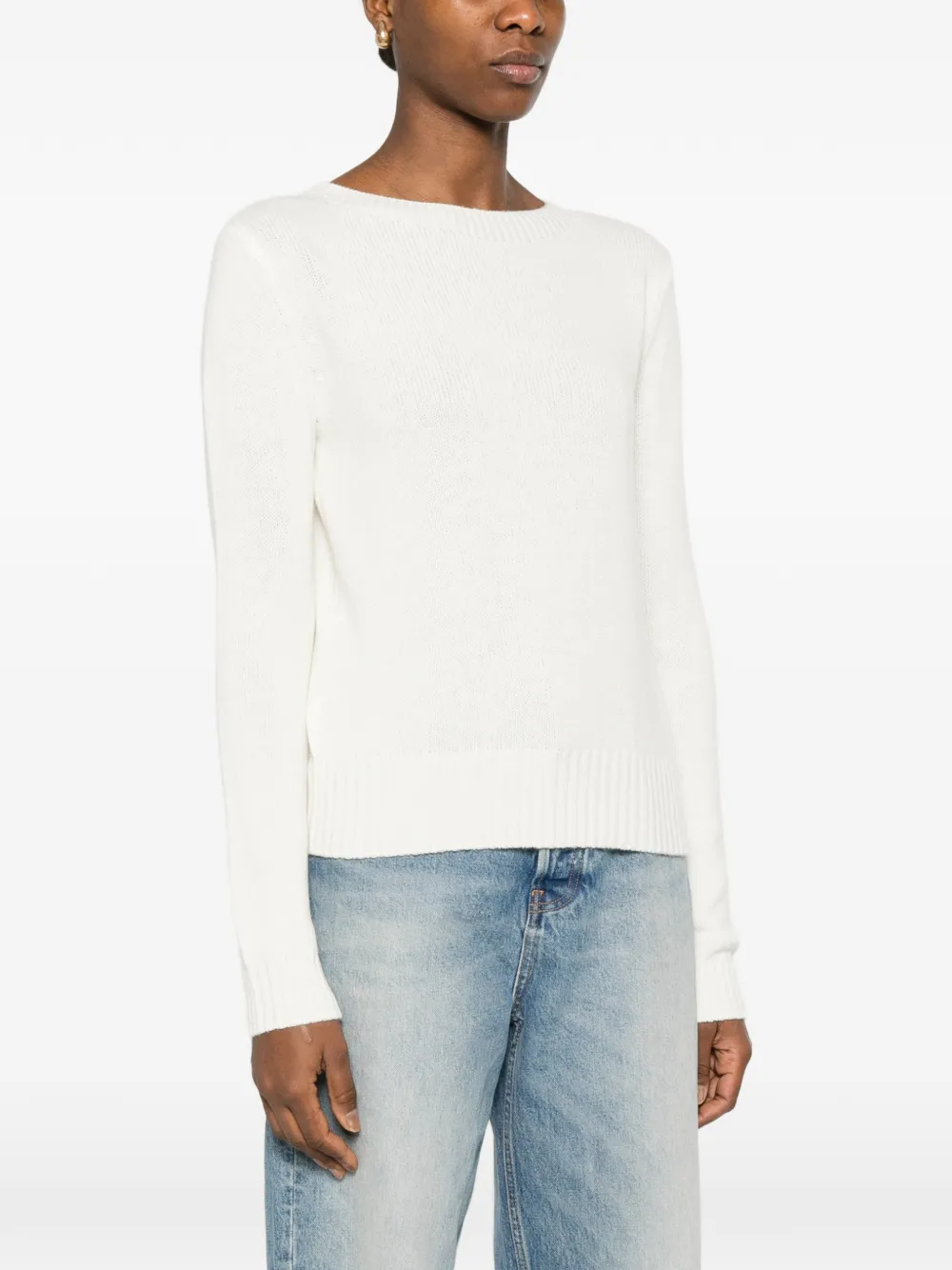  Bompard Crew Neck Sweater - White 