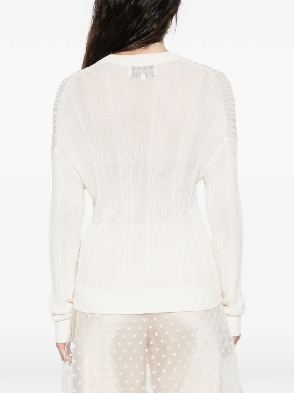BOMPARD Geribbelde trui Beige