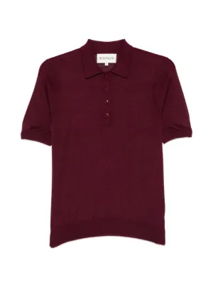 Sporty & Rich SRC ribbed-knit Polo Shirt | Red | FARFETCH