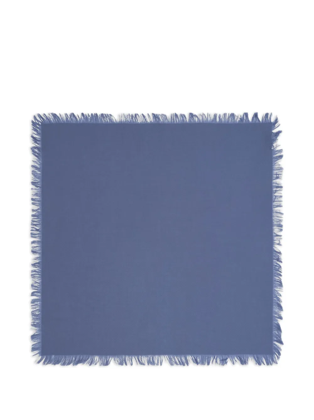 BOMPARD fringed twill square scarf - Blu