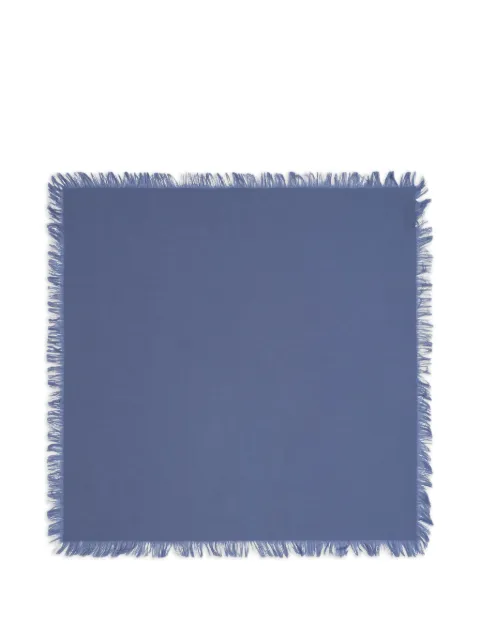 BOMPARD fringed twill square scarf
