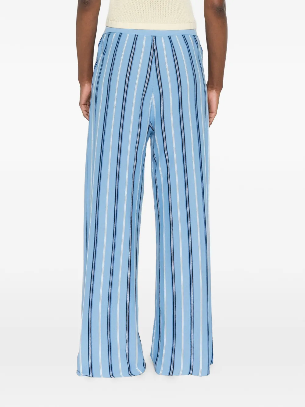 BOMPARD Gestreepte palazzo broek Blauw
