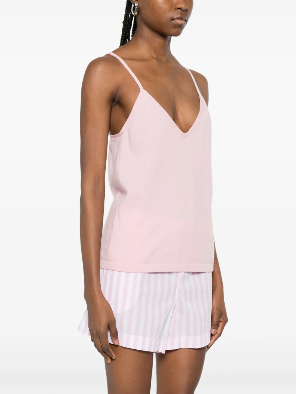  Bompard V-neck Strappy Tank Top - Pink 