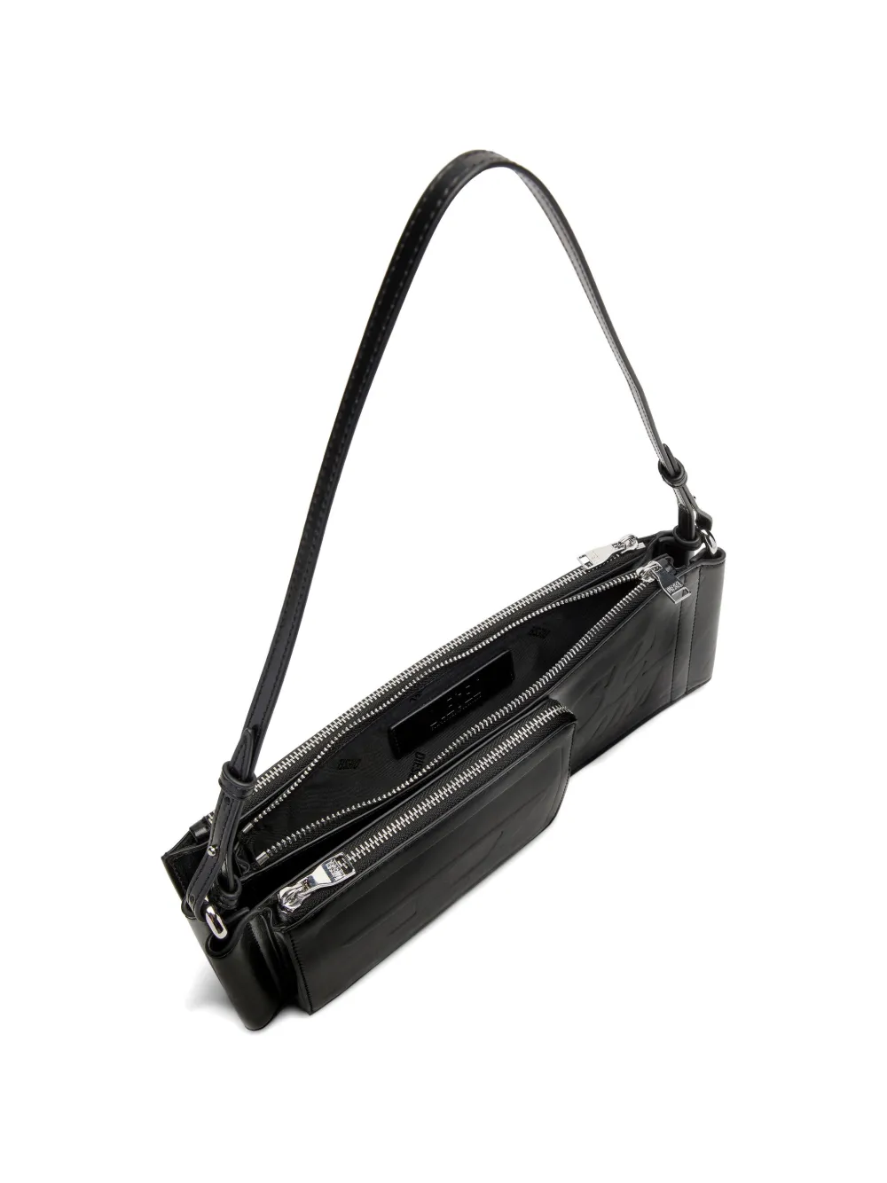 Diesel Flag-D schoudertas Zwart