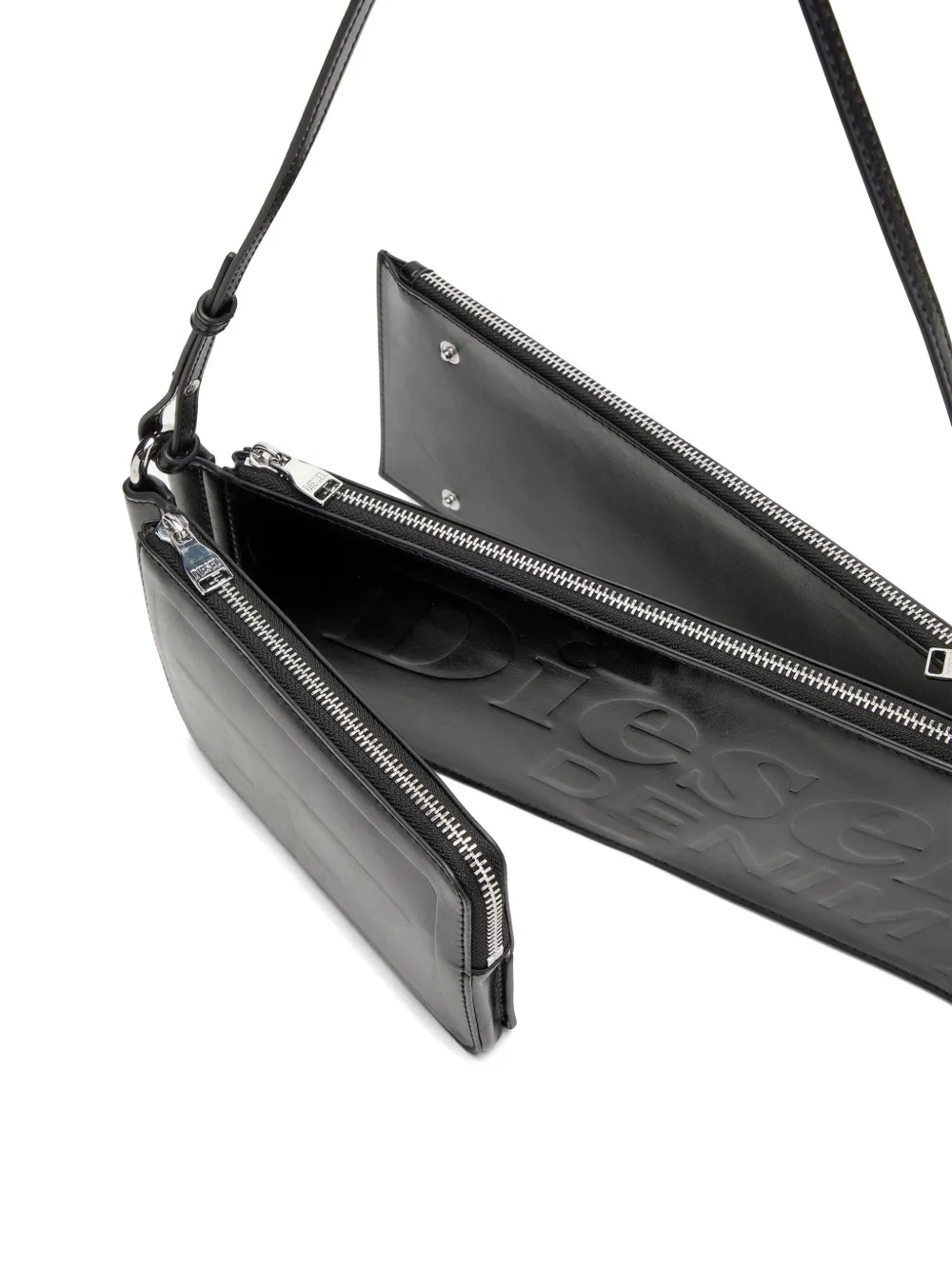 Diesel Flag-D schoudertas Zwart