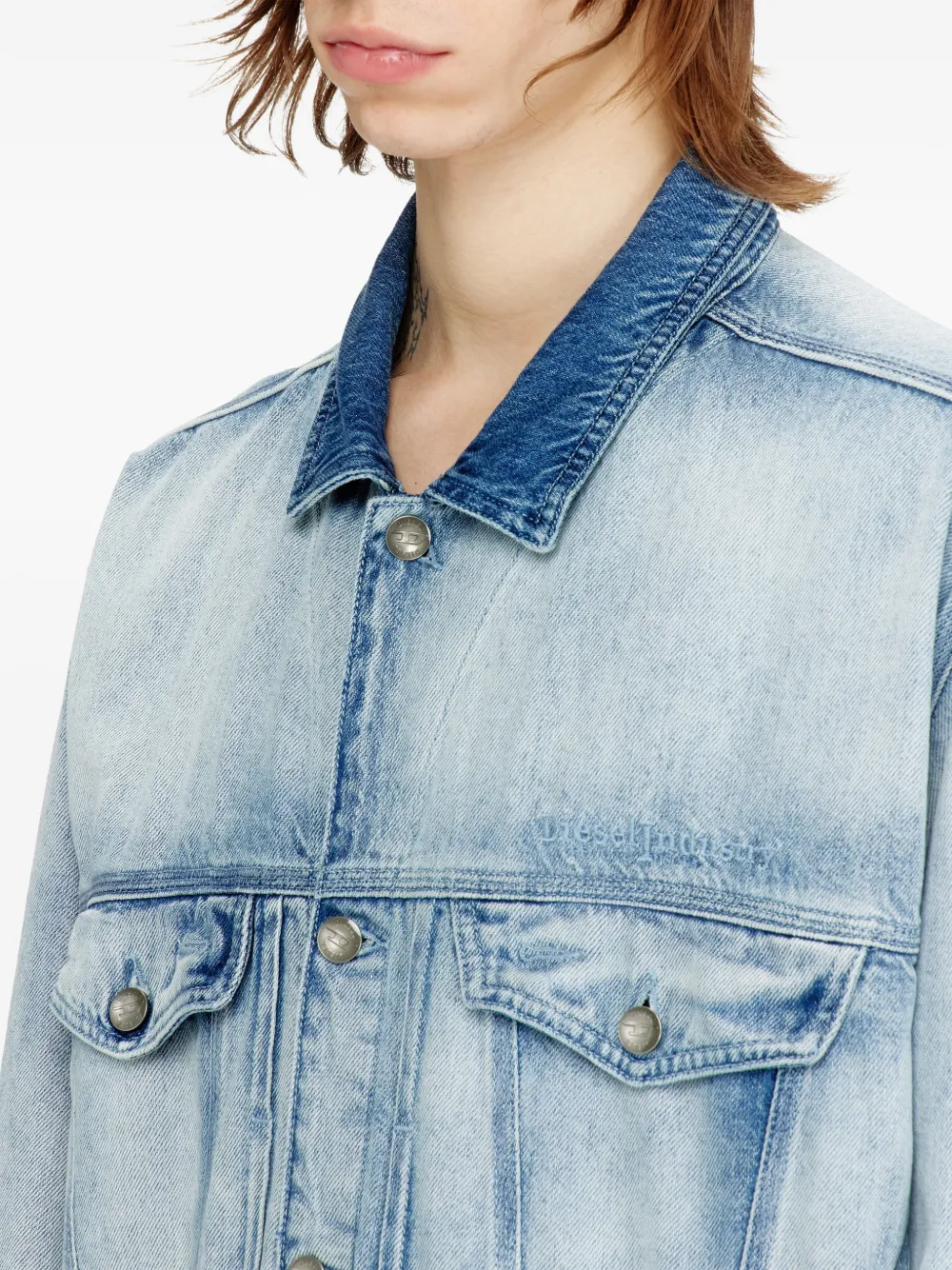 Diesel D-Denver denim jack Blauw