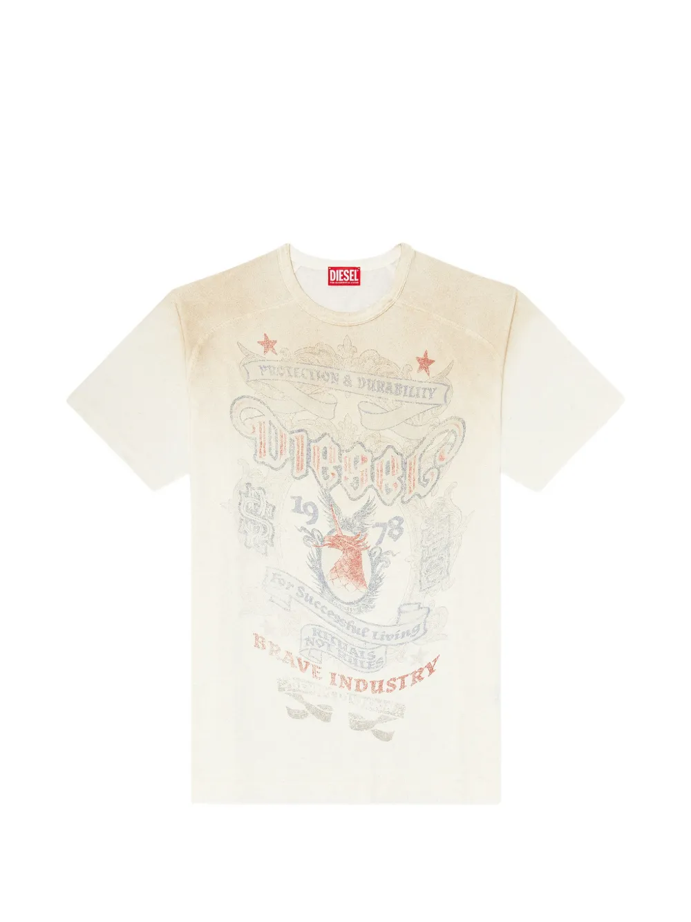 Diesel T-Alecy graphic-print T-shirt - Toni neutri