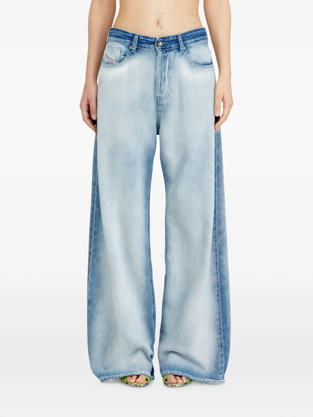 Diesel 1996 D-Sire jeans met wijde pijpen Blauw