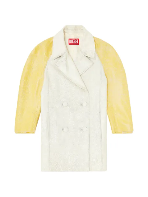 Diesel L-UPIN cocoon-sleeve double-breasted leather jacket