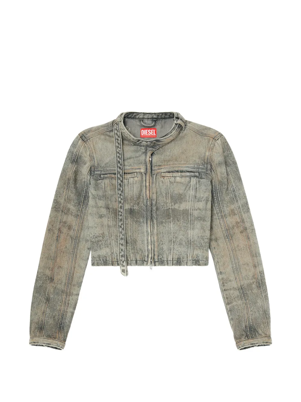 Diesel De-Saphix-Fsi1 cropped denim jacket - Grigio