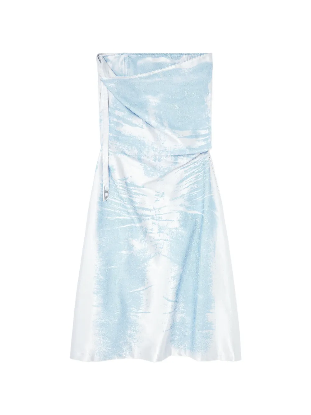 Diesel biker straps strapless dress - White