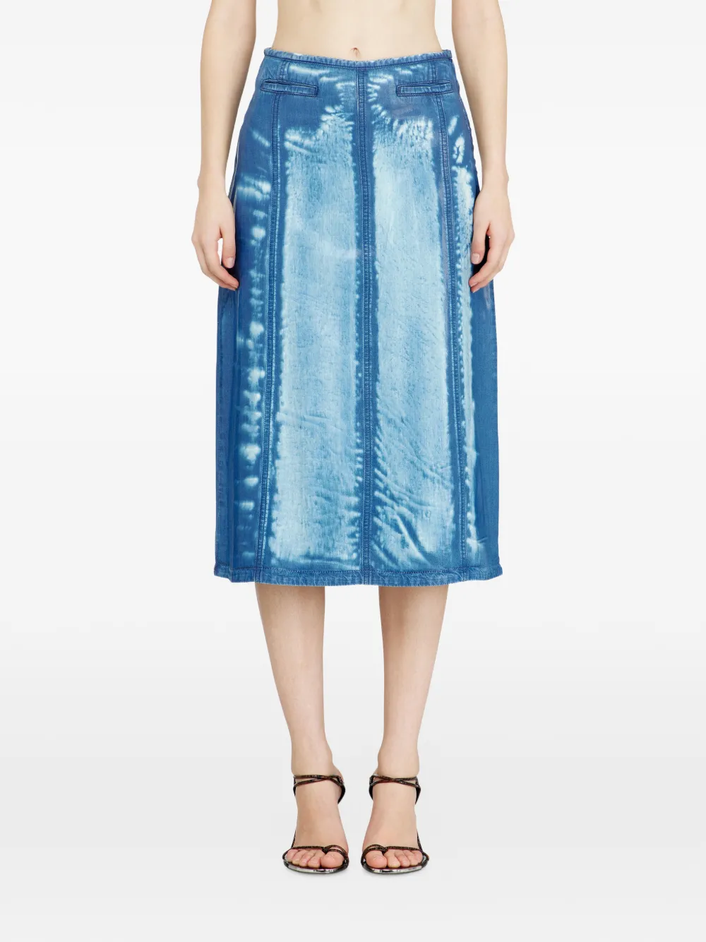 Diesel Midi-rok van X-Ray lyocell denim Blauw