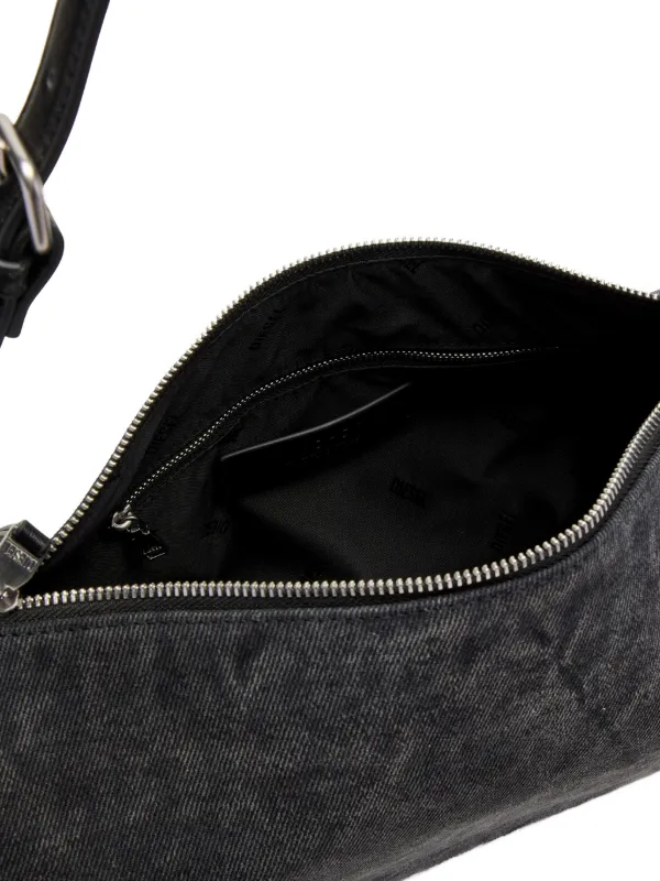 Diesel Load-D-shoulder Bag With Transparent Oval D Sides | Black