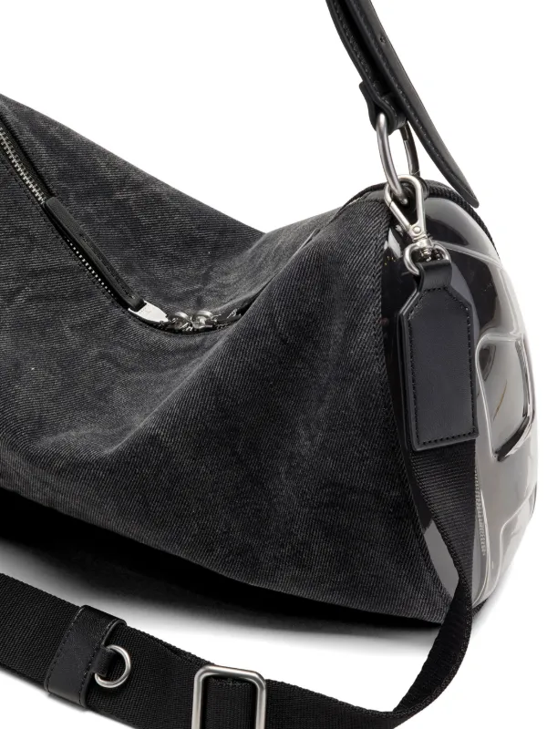 Diesel Load-D-shoulder Bag With Transparent Oval D Sides | Black