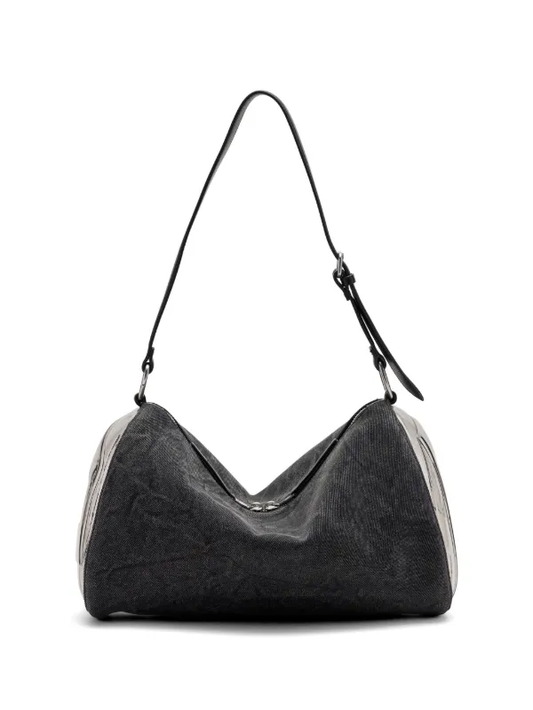 Diesel Load-D-shoulder Bag With Transparent Oval D Sides | Black