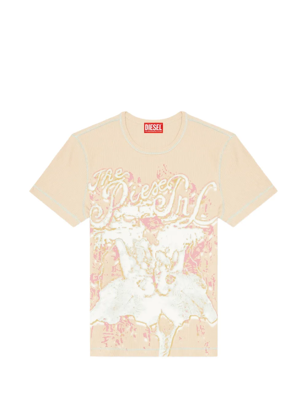 Diesel T-Brenda graphic-print T-shirt - Toni neutri