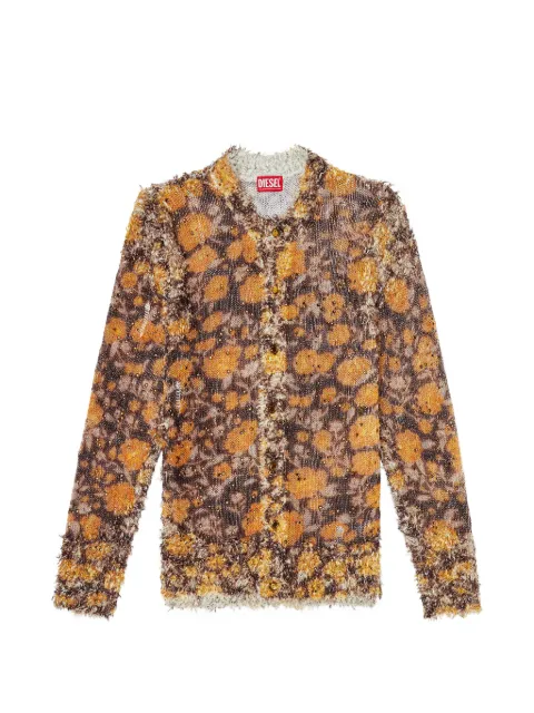 Diesel K-LInnus floral-pattern cardigan