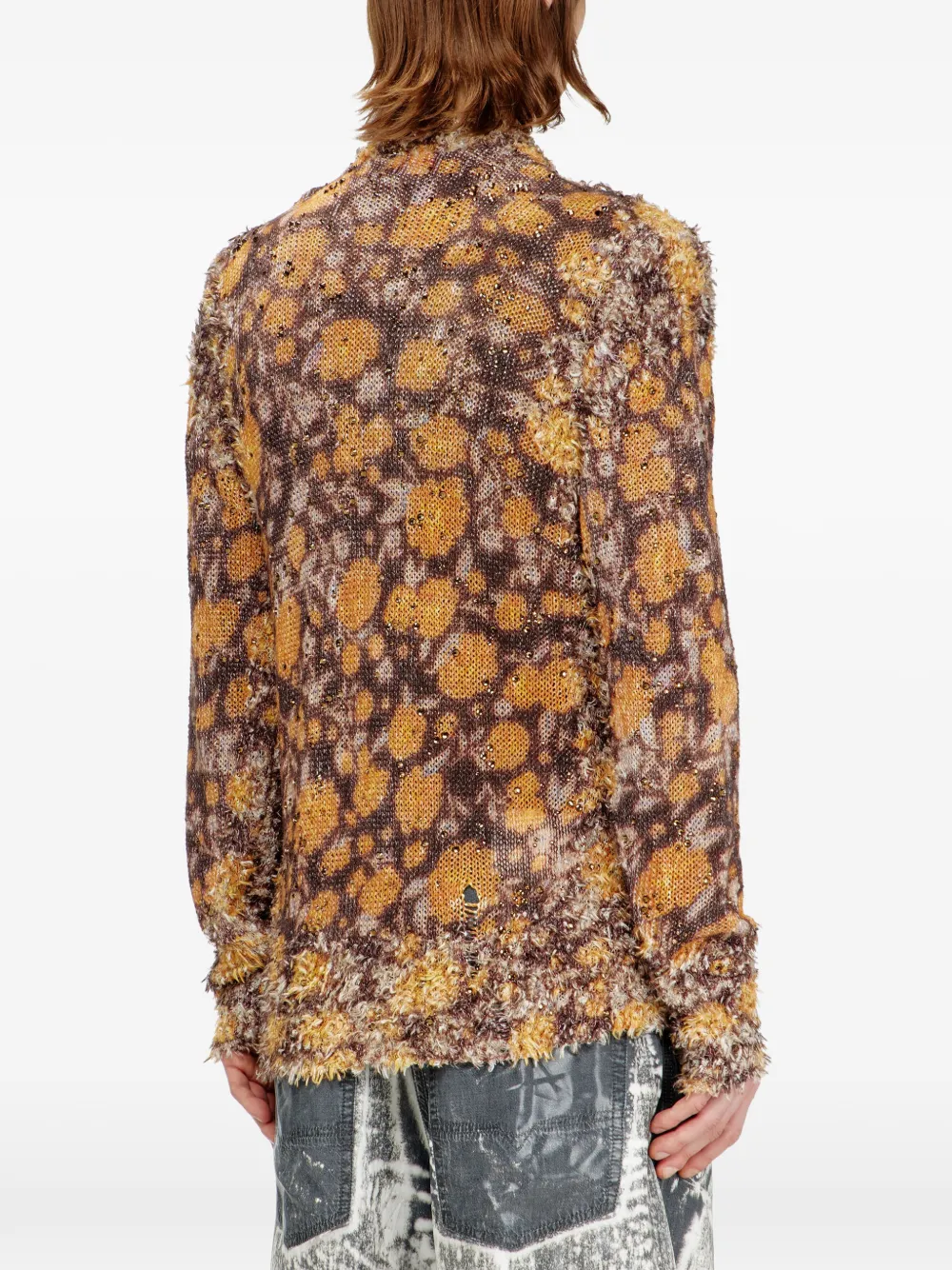 Diesel K-Linnus vest met bloemenpatroon Bruin