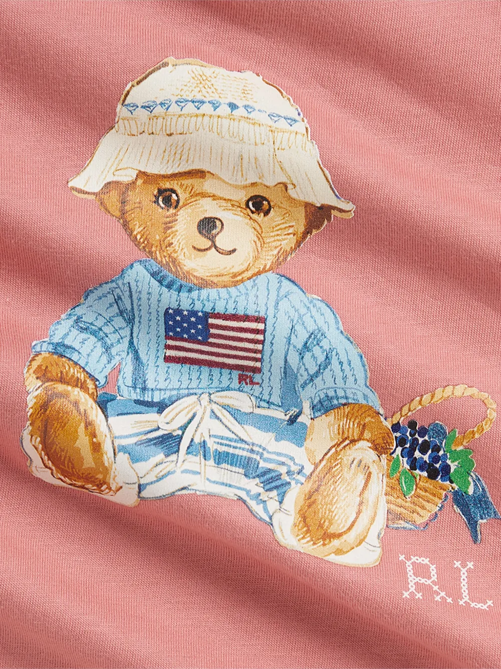 POLO RALPH LAUREN KIDS Polo Bear body met print Roze