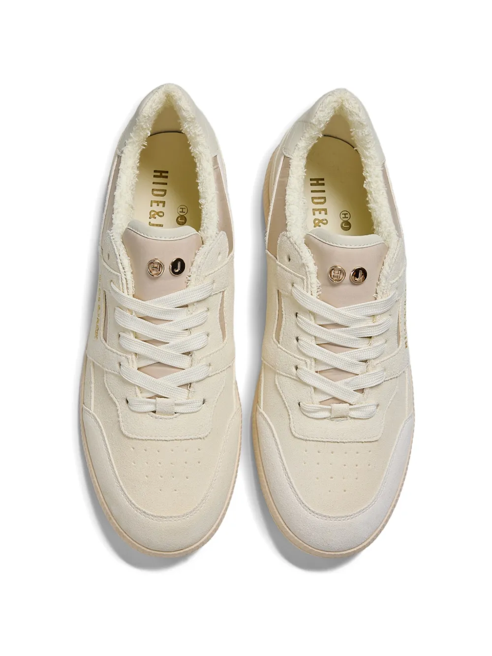 Hide&Jack Shaggy panelled sneakers Beige