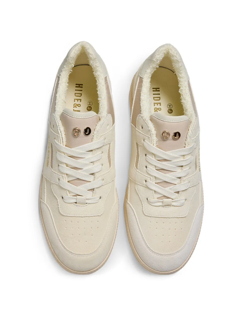 Hide&Jack Shaggy sneakers met vlakken Beige
