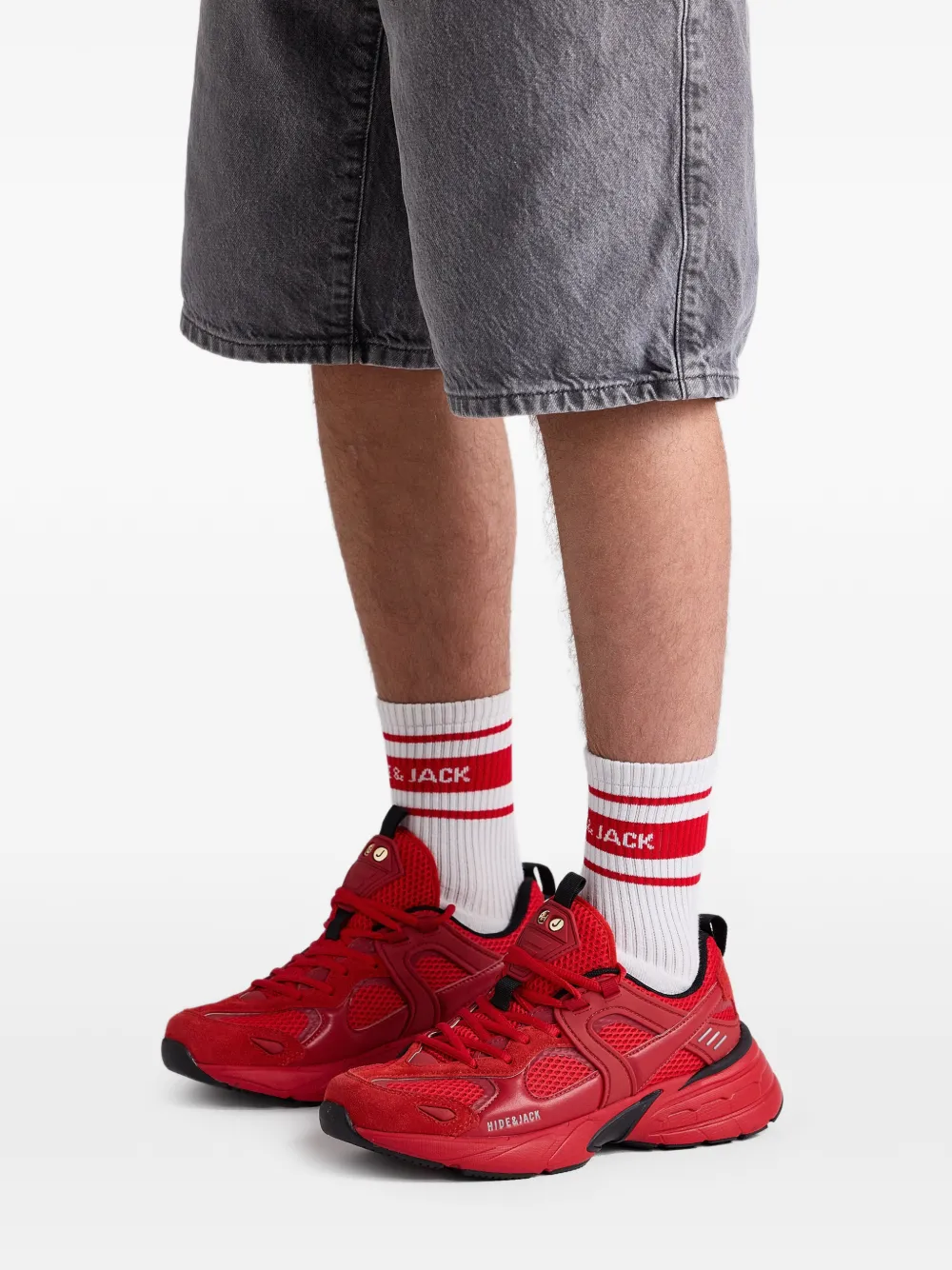 Hide&Jack mesh panelled sneakers Rood