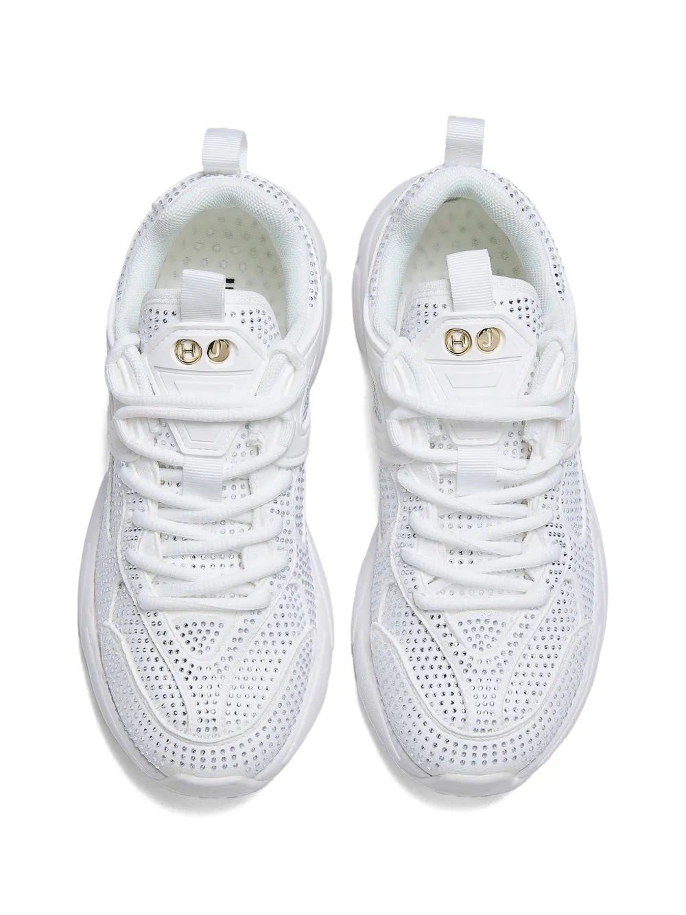 Hide&Jack Sneakers verfraaid met kristallen Wit