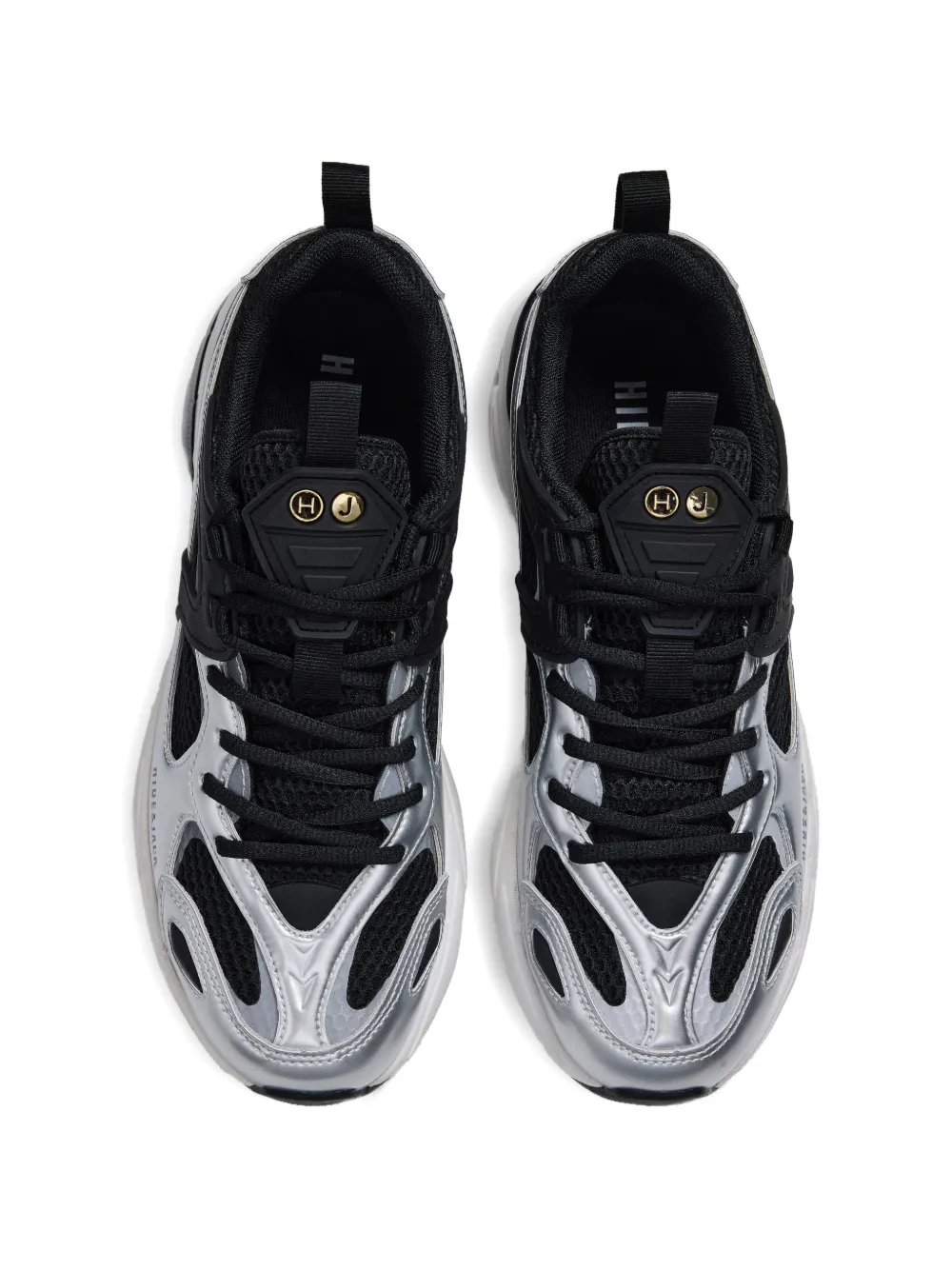 Hide&Jack Running 2000 metallic sneakers Zilver