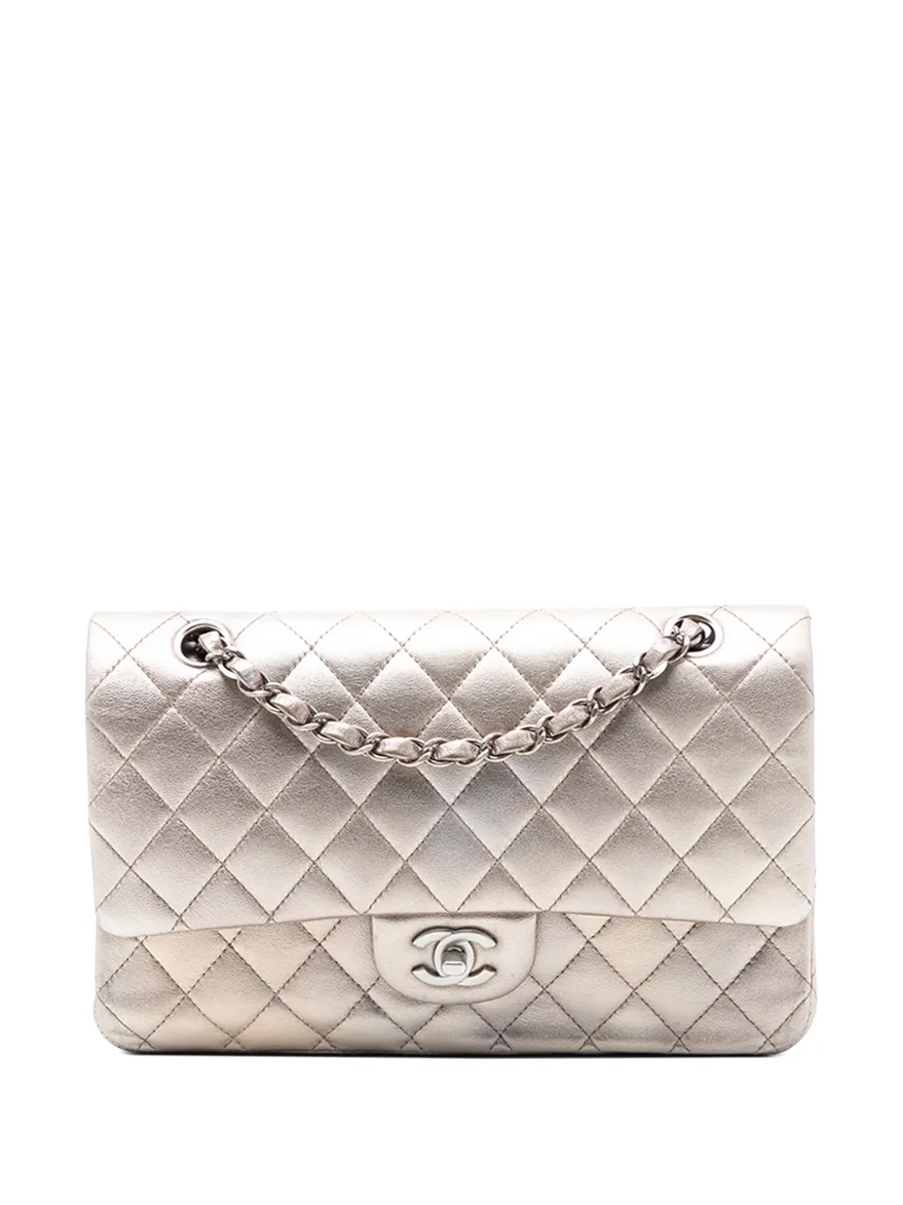 CHANEL Pre-Owned 2010-2011 Medium Classic Metallic Lambskin Double Flap shoulder bag - Oro