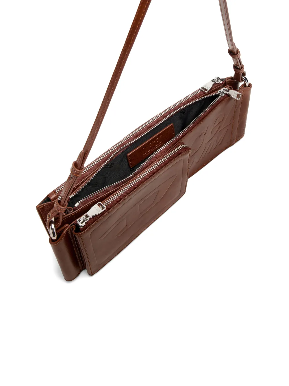 Diesel Flag-D schoudertas Bruin