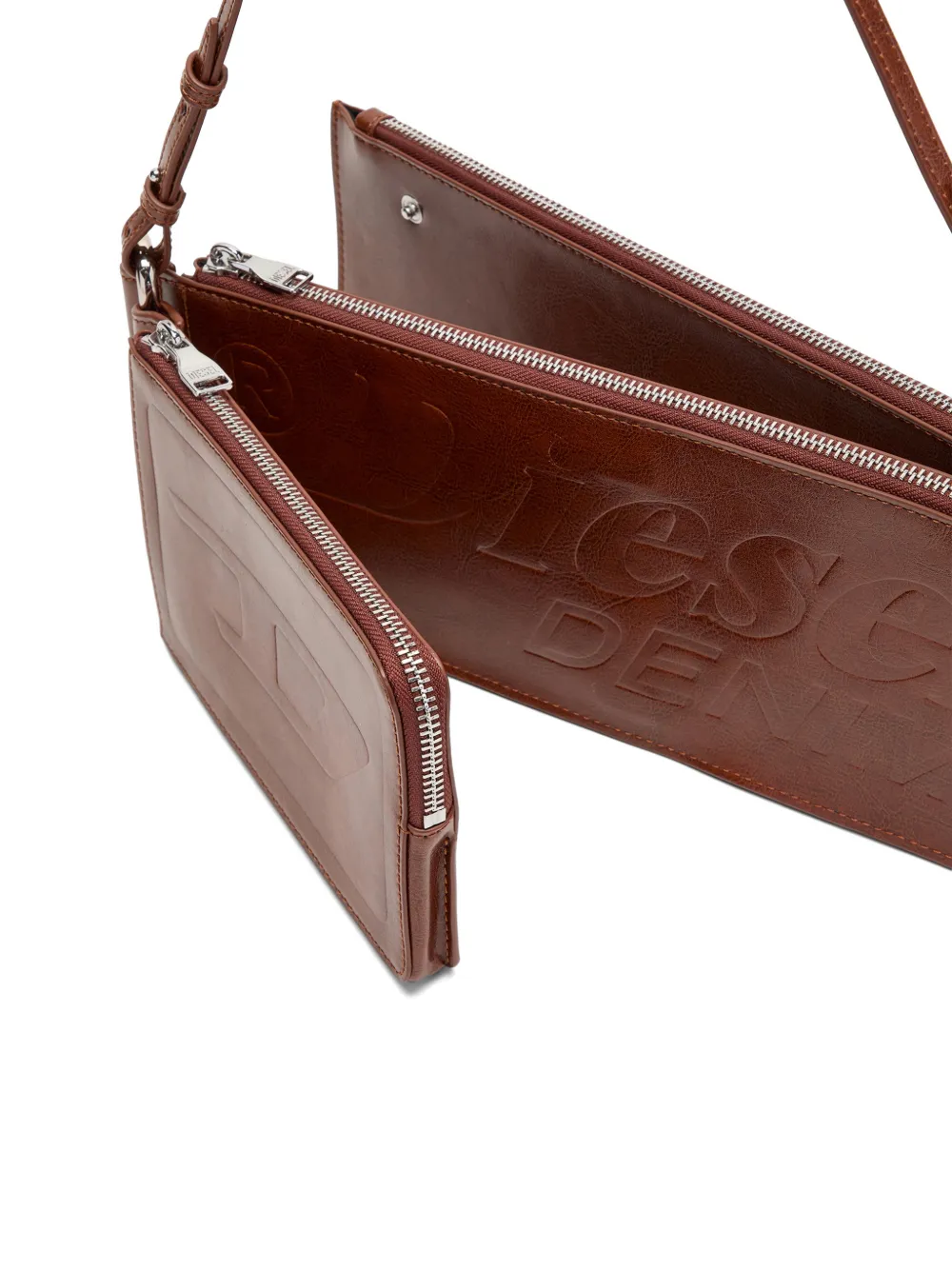 Diesel Flag-D schoudertas Bruin