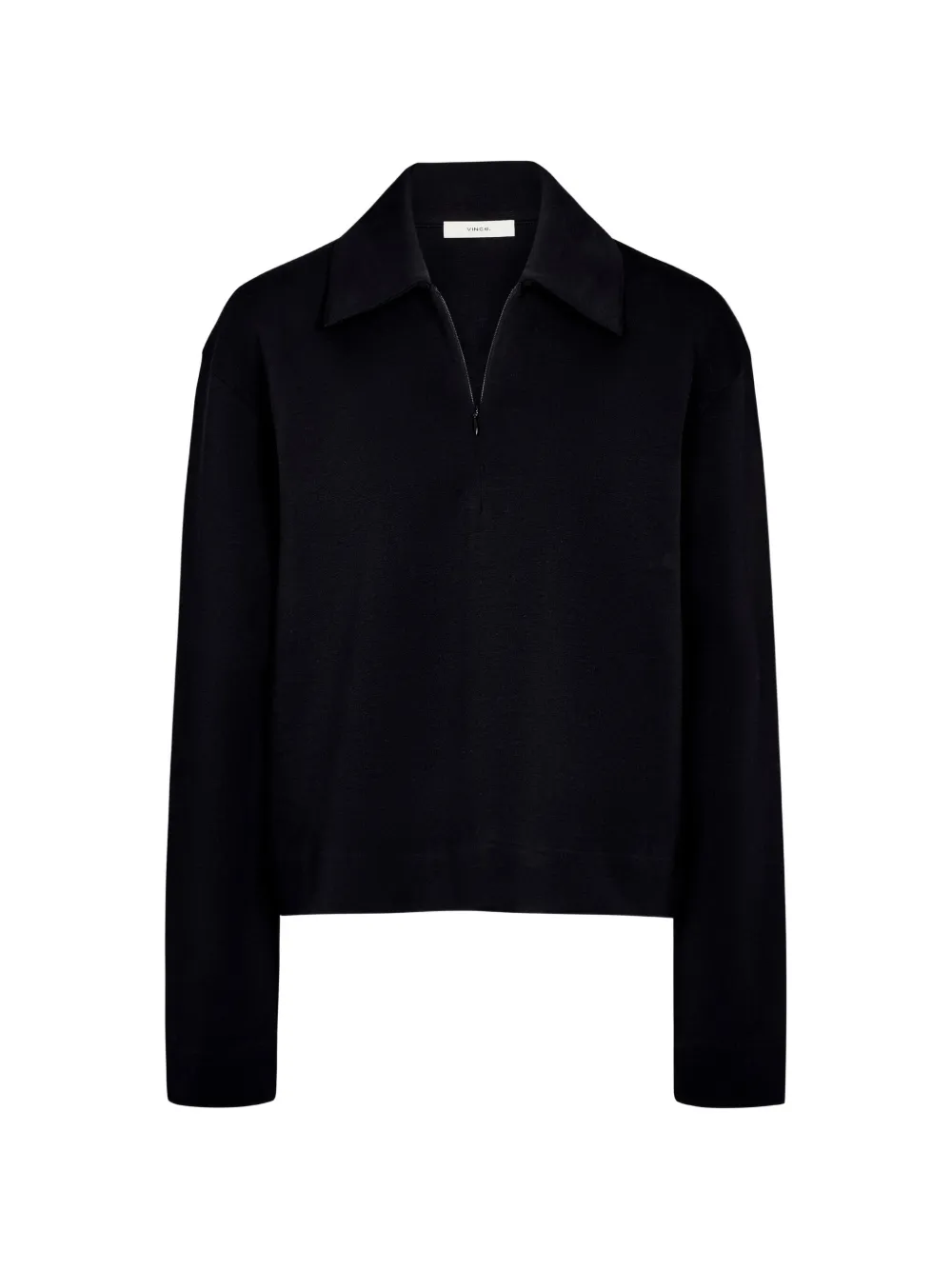 Vince collared zip polo shirt - Nero