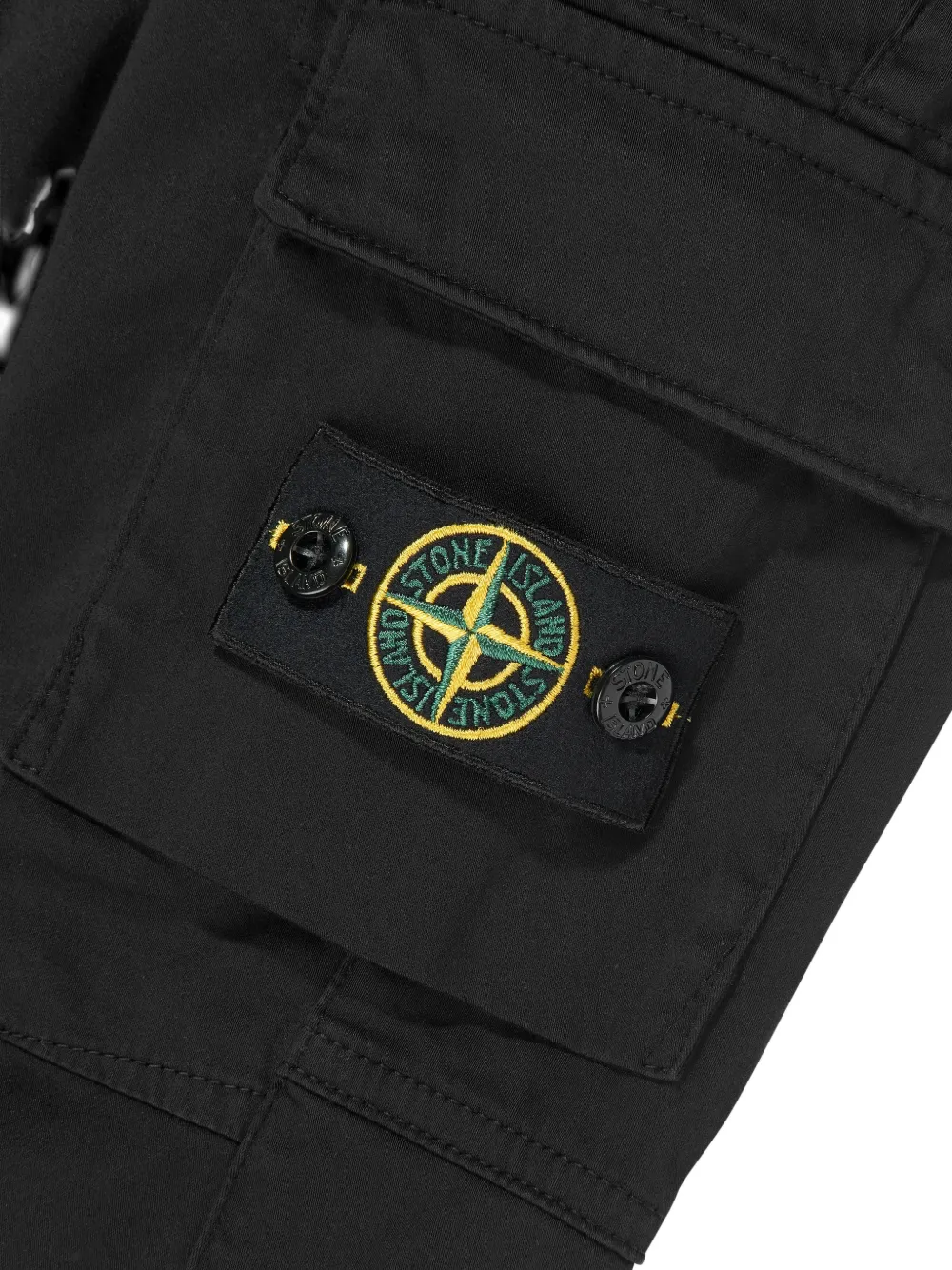 Stone Island Junior Broek met cargo zakken Zwart