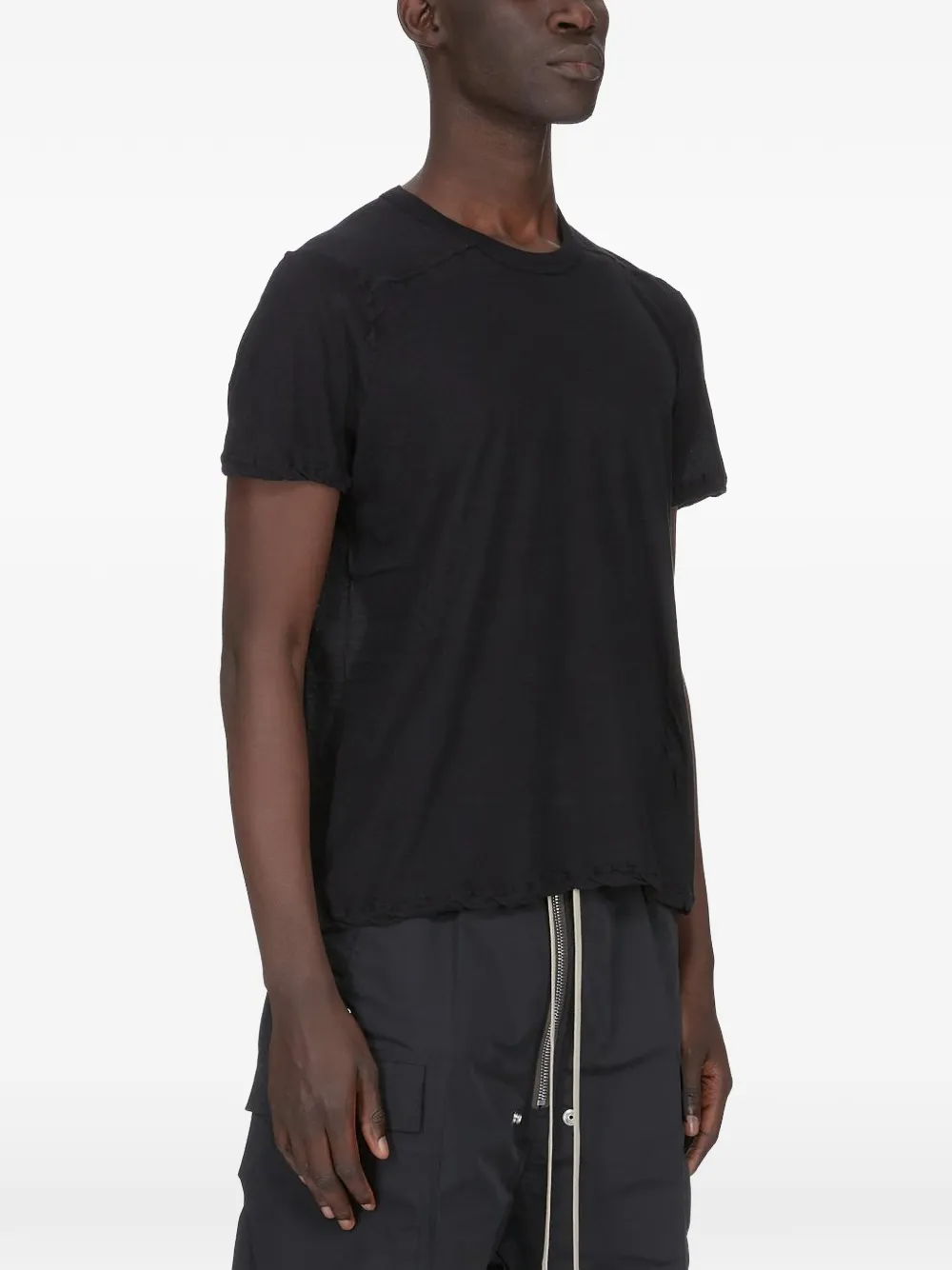 Rick Owens Short Level T-shirt Zwart