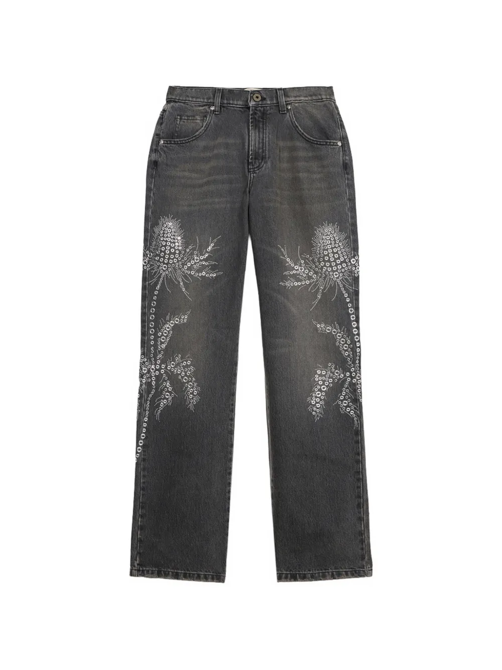 Blumarine eyelets-embellishment jeans - Grigio