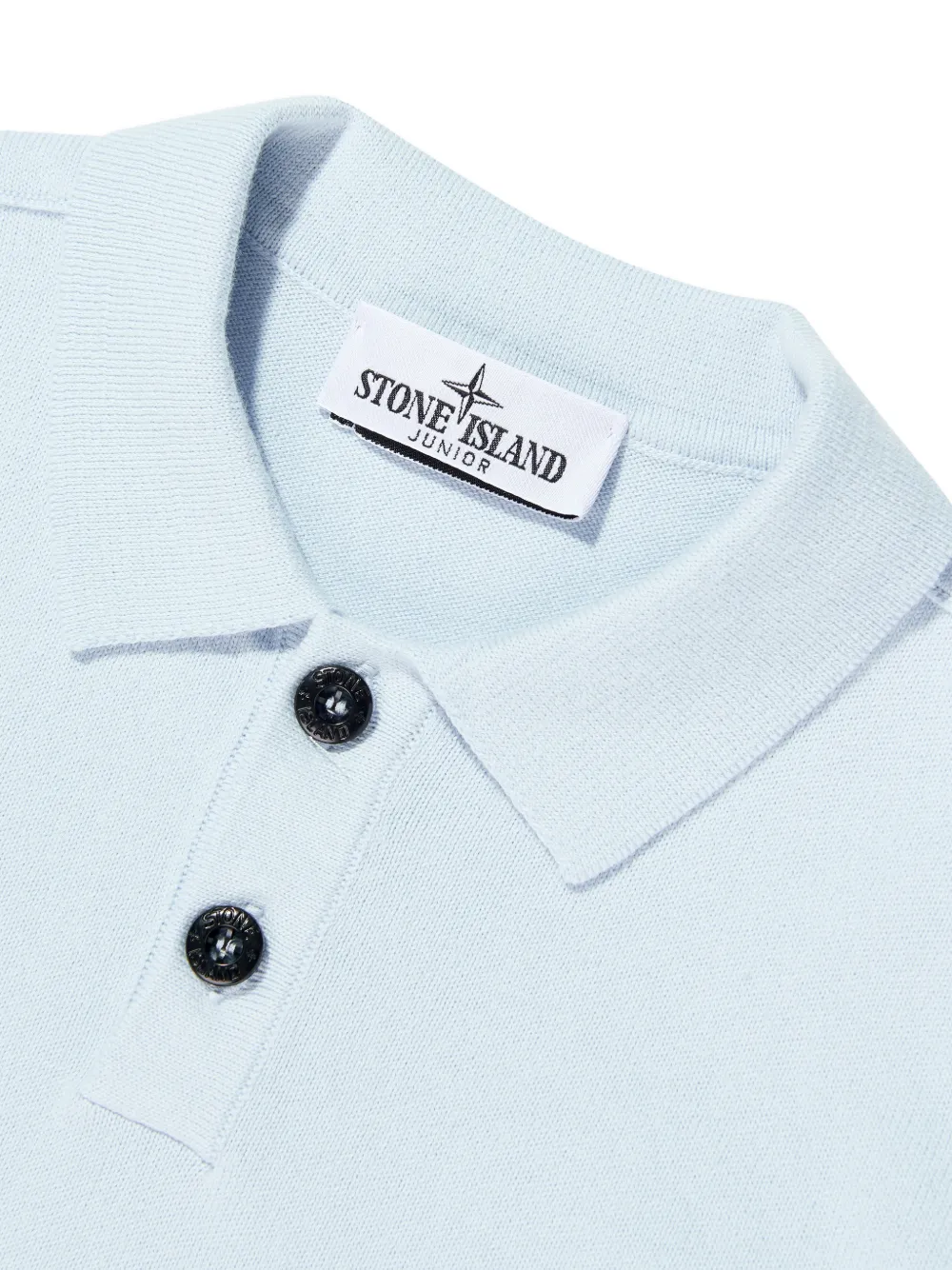 Stone Island Junior Poloshirt met knopen Blauw