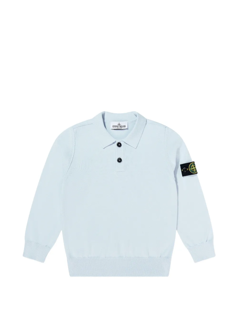 Stone Island Junior buttoned polo shirt - Blu