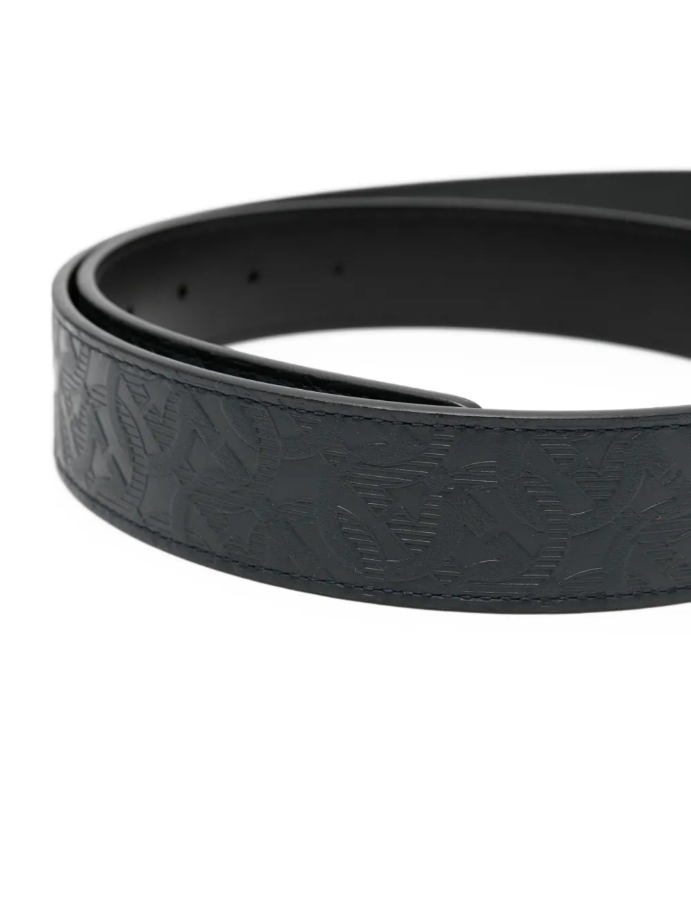  Ferragamo Logo-buckle Patterned Belt - Blue 