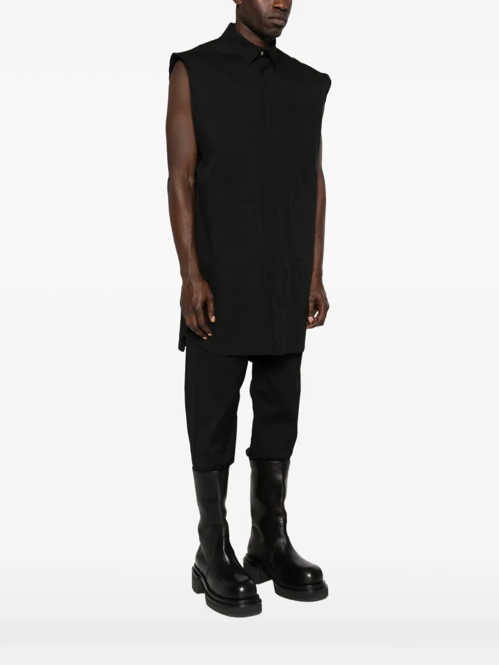 Rick Owens Jumbo shirtjack met knoopsluiting Zwart