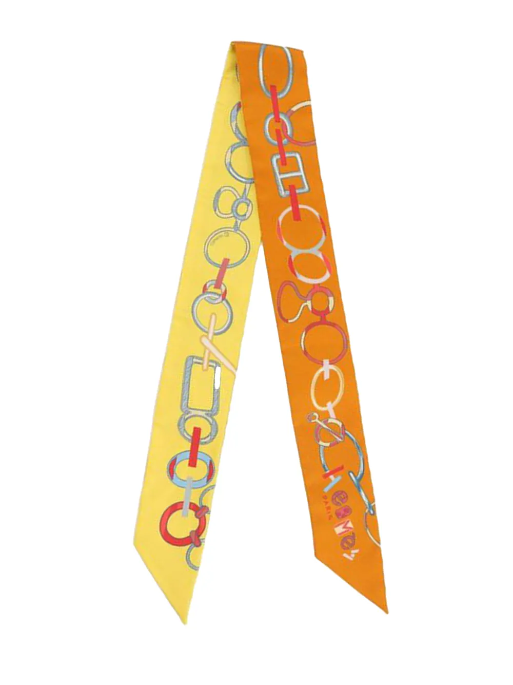 Hermès Pre-Owned Foulard Twilly Do Re Boucles in seta 2010-2025 - Arancione