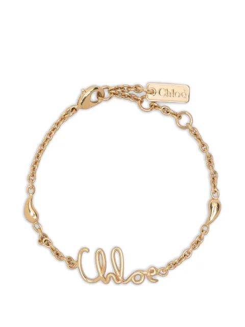 Chloé logo-plaque chain bracelet