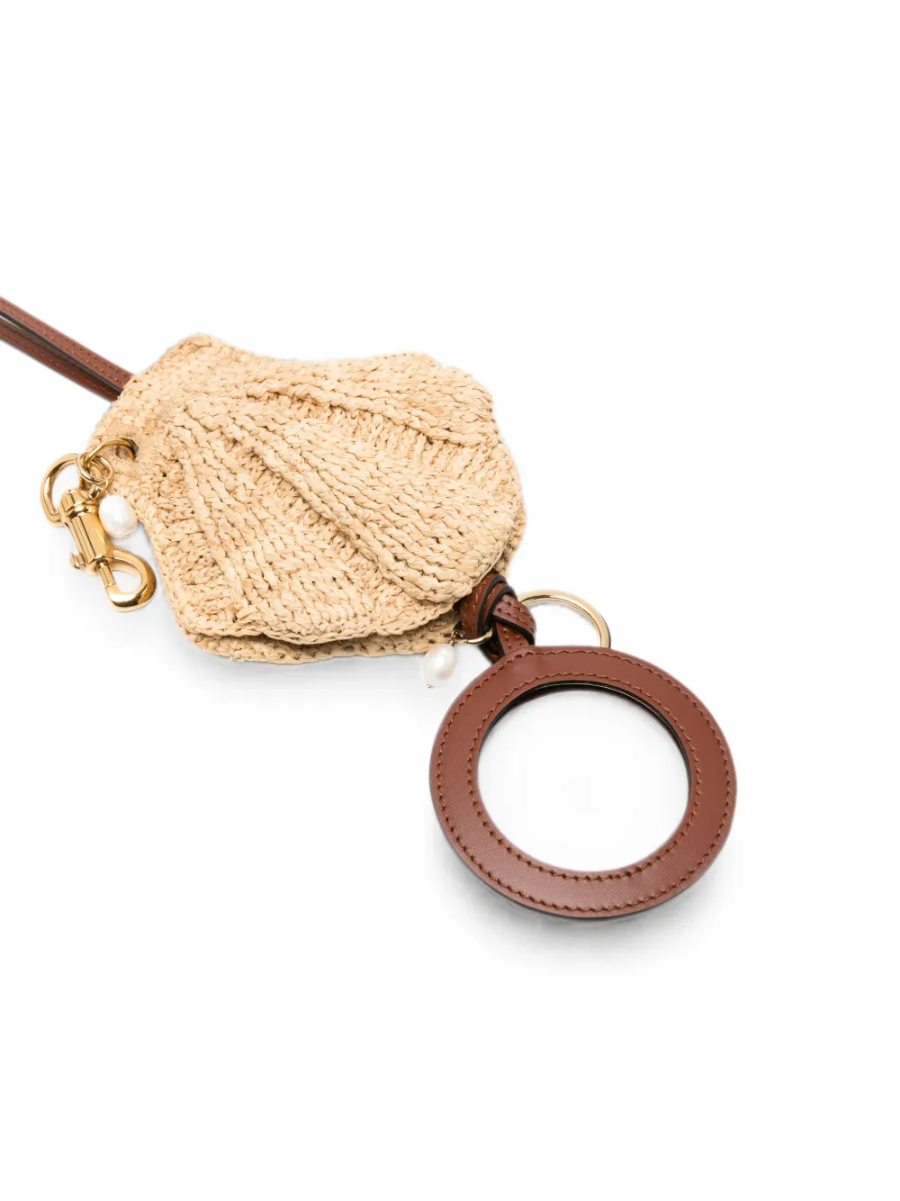 Chloé Tassenbedel met schelpenpatroon Beige