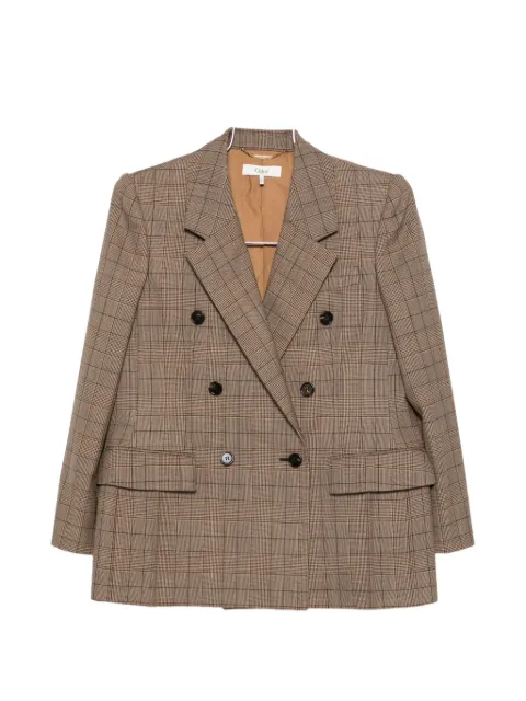 Chloé double-breasted check jacket